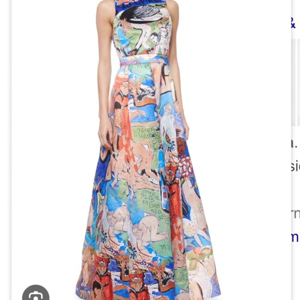 Alice and Olivia dress, size 12 . Structural material, lining.Zipper in the back